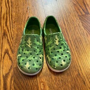 Alligator Print Green Toddler Shoes